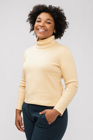 Turtleneck collar tee sewing pattern