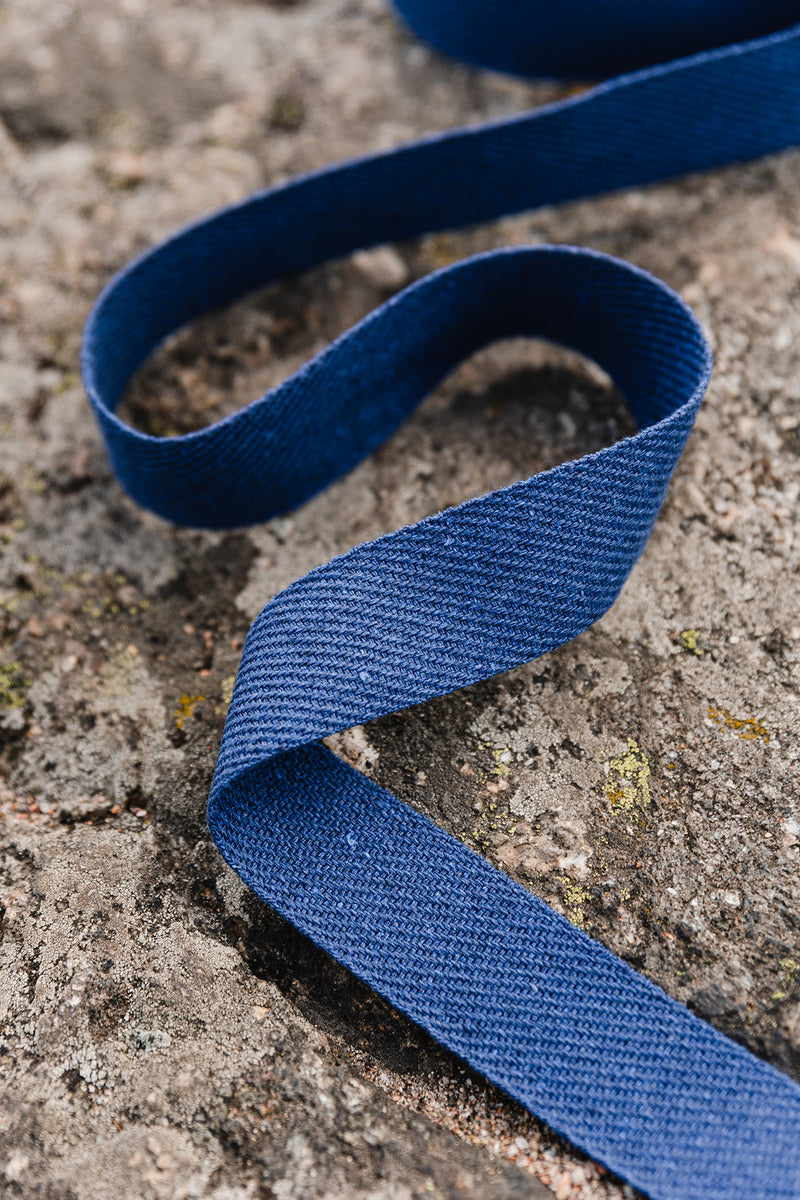 Navy blue cotton ribbon